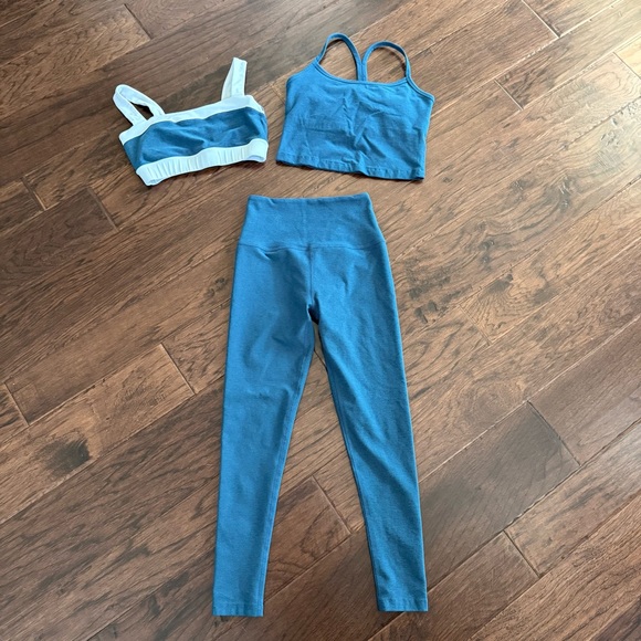 Beyond Yoga Spacedye Caught In The Midi High Waisted Legging SET in Teal, Small - Picture 6 of 10